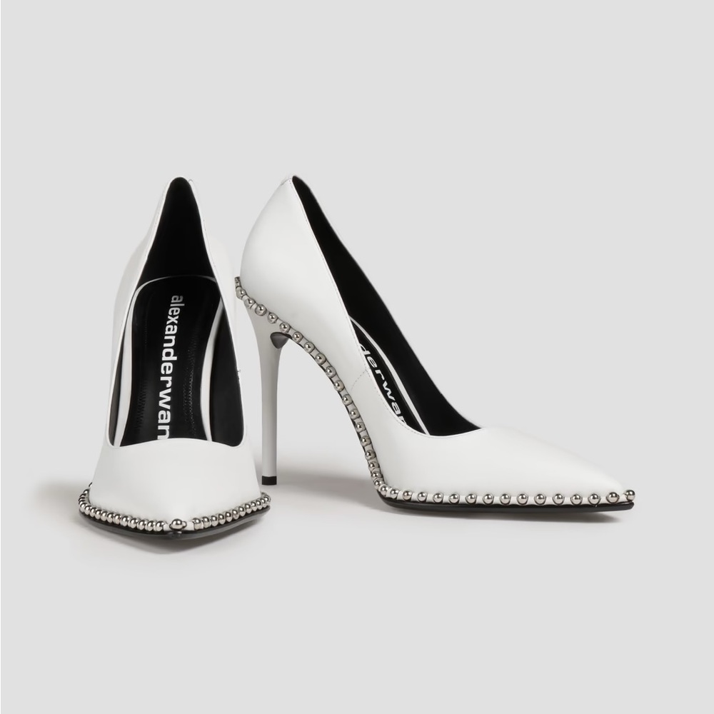 Alexander Wang white studded heel size 7